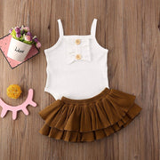 Floral Boho Tops+Ruffle Tutu Skirt Set - BABY VIBES & CO.