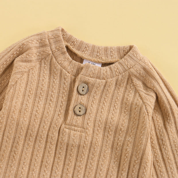 Ribbed Neutral Long Sleeve + Footies 0-18M BABY VIBES & CO.