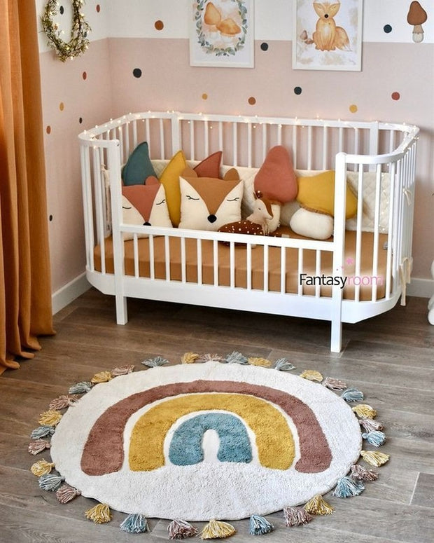 Boho Rainbow Tassel Rug BABY VIBES & CO.