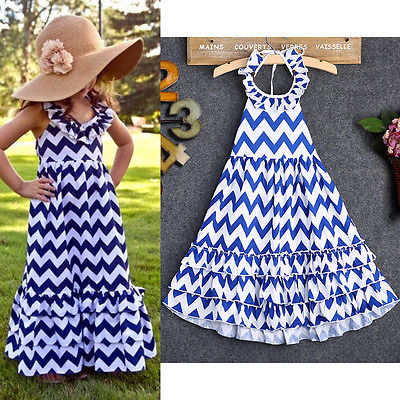 Zig Zaggy Stripe Maxi 3T-7T - BABY VIBES & CO.