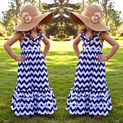 Zig Zaggy Stripe Maxi 3T-7T - BABY VIBES & CO.