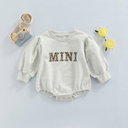 Mini Cheetah Puffed Long Sleeve Romper 6-24M BABY VIBES & CO.