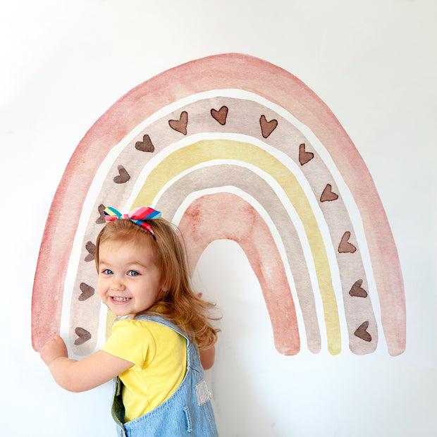 Boho Rainbow Watercolour Home Decor Wall Sticker Self-Adhesive Nursery Decal BABY VIBES & CO.