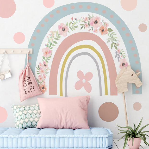 Boho Rainbow Watercolour Home Decor Wall Sticker Self-Adhesive Nursery Decal BABY VIBES & CO.