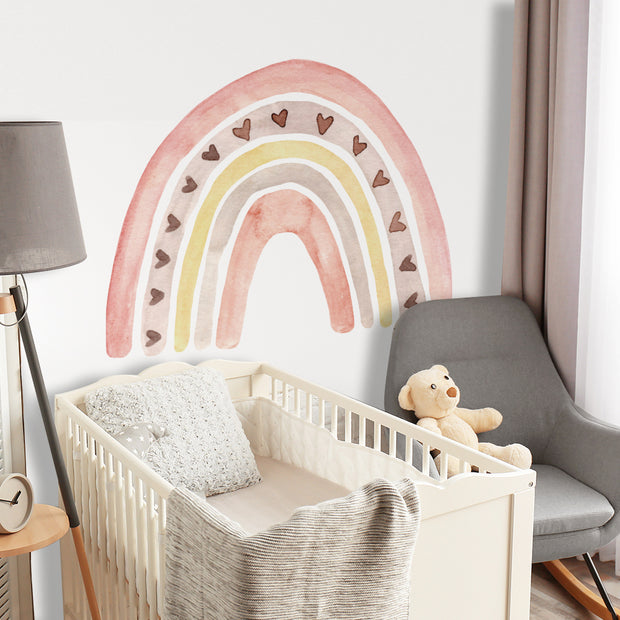 Boho Rainbow Watercolour Home Decor Wall Sticker Self-Adhesive Nursery Decal BABY VIBES & CO.