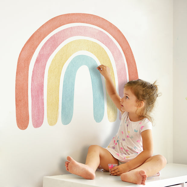Boho Rainbow Watercolour Home Decor Wall Sticker Self-Adhesive Nursery Decal BABY VIBES & CO.