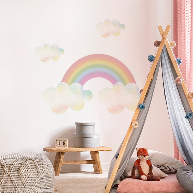 Boho Rainbow Watercolour Home Decor Wall Sticker Self-Adhesive Nursery Decal BABY VIBES & CO.