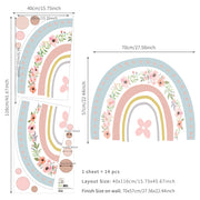 Boho Rainbow Watercolour Home Decor Wall Sticker Self-Adhesive Nursery Decal BABY VIBES & CO.
