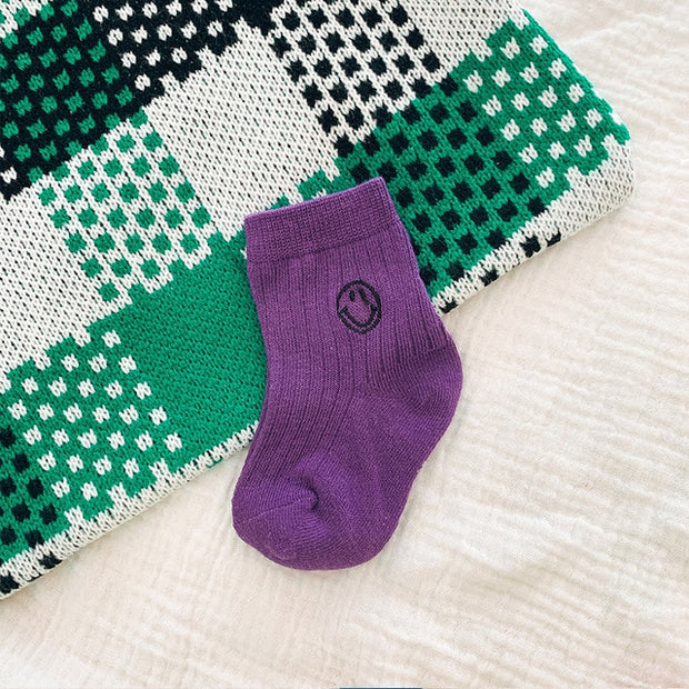 Smiley Face Short Socks 1-6Y BABY VIBES & CO.