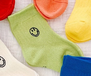 Smiley Face Short Socks 1-6Y BABY VIBES & CO.