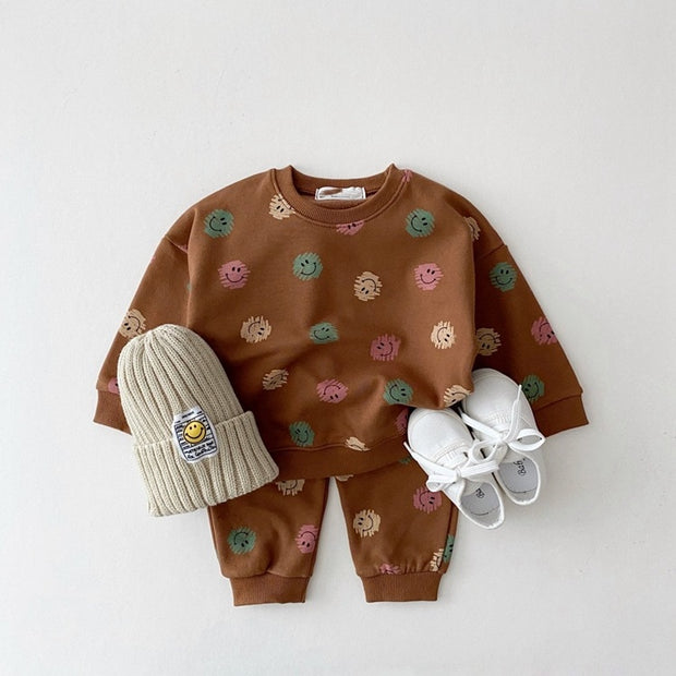 Smiley Sweatshirt + Jogger Set 9M-3T BABY VIBES & CO.