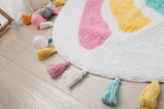 Boho Rainbow Tassel Rug BABY VIBES & CO.