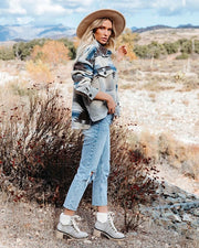 Turquoise Cherokee Retro Button Up BABY VIBES & CO.
