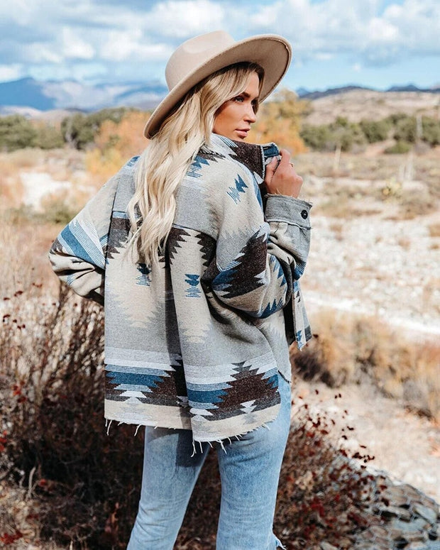 Turquoise Cherokee Retro Button Up BABY VIBES & CO.