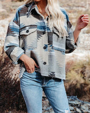 Turquoise Cherokee Retro Button Up BABY VIBES & CO.