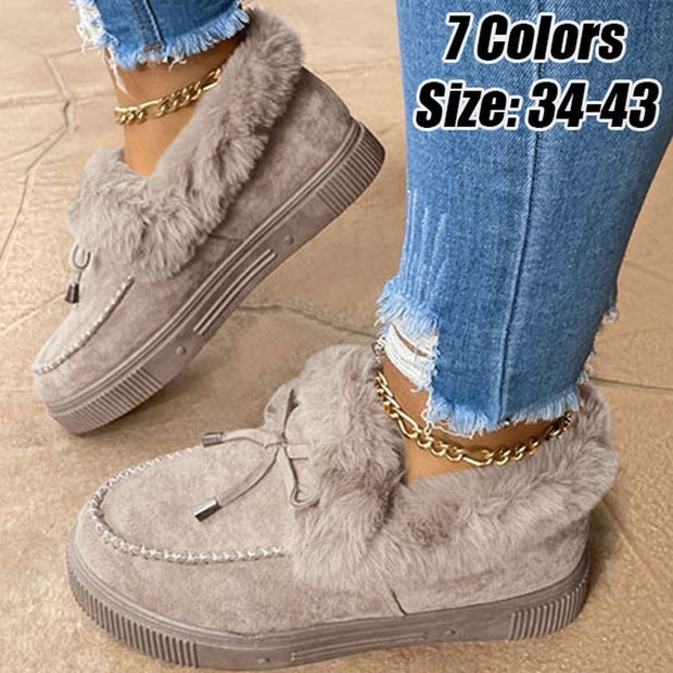 Suede & Fur Mama Bear Ankle Booties BABY VIBES & CO.