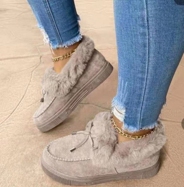 Suede & Fur Mama Bear Ankle Booties BABY VIBES & CO.