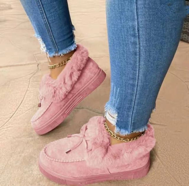 Suede & Fur Mama Bear Ankle Booties BABY VIBES & CO.