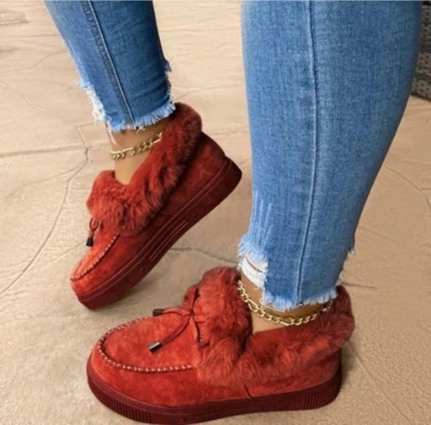 Suede & Fur Mama Bear Ankle Booties BABY VIBES & CO.