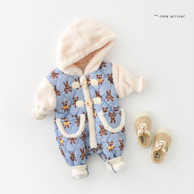 FURR LINED BEAR CLAW OUTFIT 3M-24M BABY VIBES & CO.
