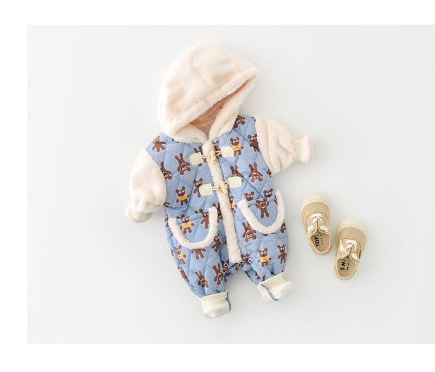 FURR LINED BEAR CLAW OUTFIT 3M-24M BABY VIBES & CO.