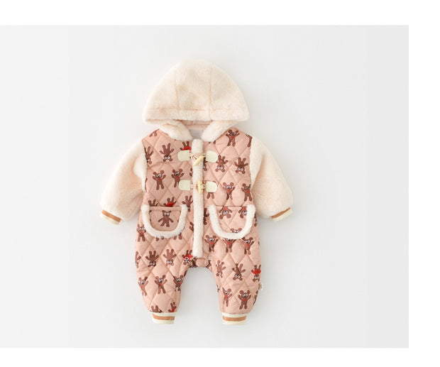 FURR LINED BEAR CLAW OUTFIT 3M-24M BABY VIBES & CO.