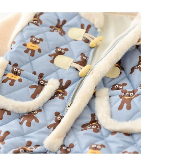 FURR LINED BEAR CLAW OUTFIT 3M-24M BABY VIBES & CO.