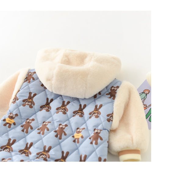 FURR LINED BEAR CLAW OUTFIT 3M-24M BABY VIBES & CO.