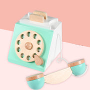 Vintage Boho Antique Wooden Dial Telephone Learning Toy BABY VIBES & CO.