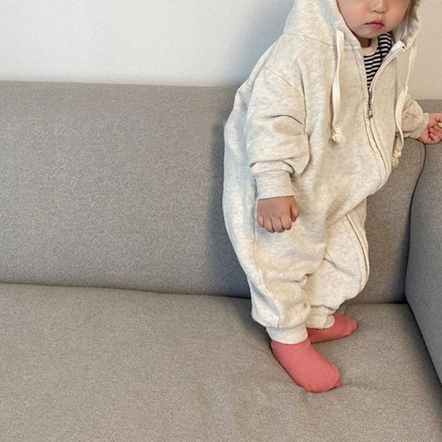 Hooded & Cotton Long Sleeve Jumpsuit Onesie 3M-3T BABY VIBES & CO.
