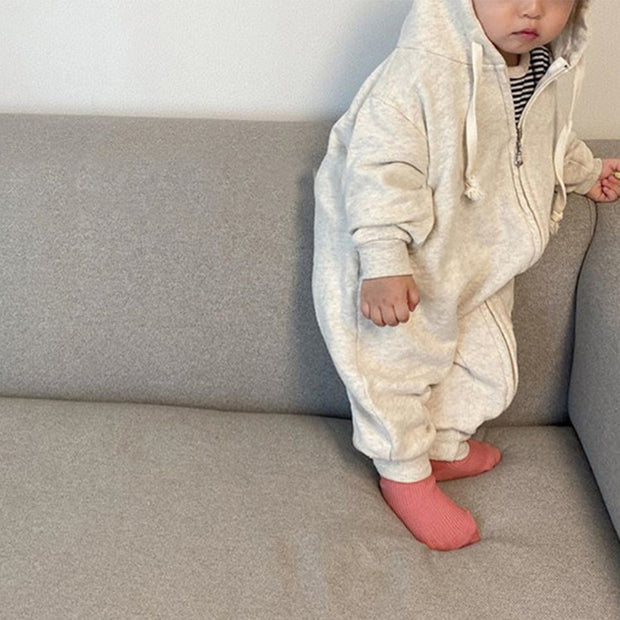 Hooded & Cotton Long Sleeve Jumpsuit Onesie 3M-3T BABY VIBES & CO.