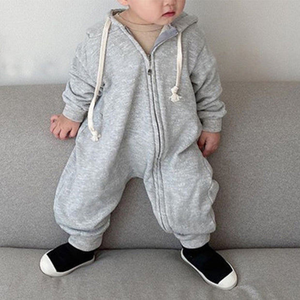 Hooded & Cotton Long Sleeve Jumpsuit Onesie 3M-3T BABY VIBES & CO.