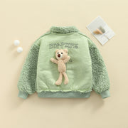 THE "LET ME BE FUZZY" FLEECE BUTTON-DOWN 12M-3T BABY VIBES & CO.