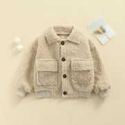 THE "LET ME BE FUZZY" FLEECE BUTTON-DOWN 12M-3T BABY VIBES & CO.