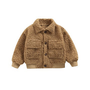 THE "LET ME BE FUZZY" FLEECE BUTTON-DOWN 12M-3T BABY VIBES & CO.