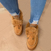 Suede & Fur Mama Bear Ankle Booties BABY VIBES & CO.