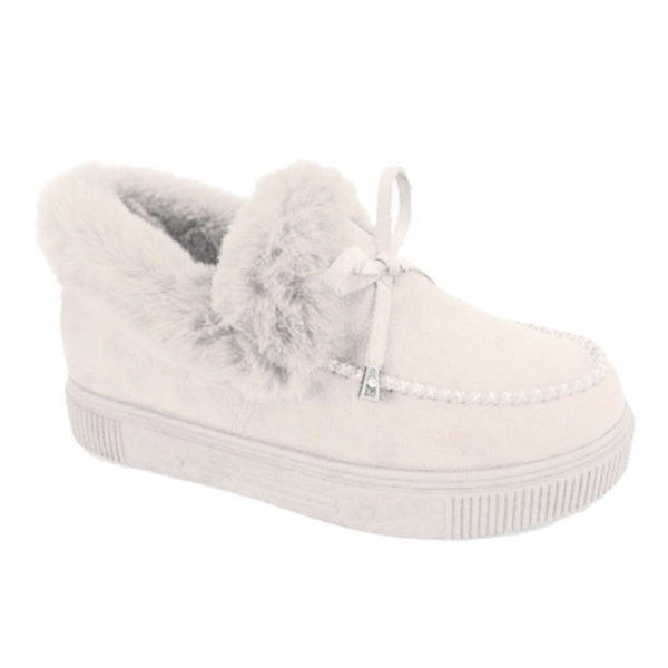 Suede & Fur Mama Bear Ankle Booties BABY VIBES & CO.