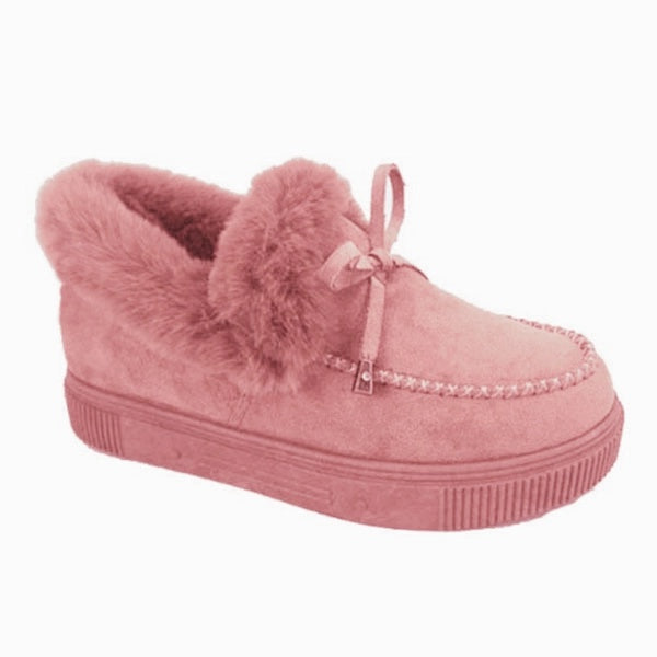 Suede & Fur Mama Bear Ankle Booties BABY VIBES & CO.