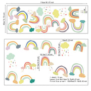 Boho Rainbow Watercolour Home Decor Wall Sticker Self-Adhesive Nursery Decal BABY VIBES & CO.