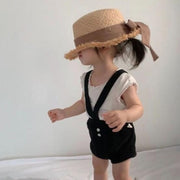Spring Knit Front Cross Overalls BABY VIBES & CO.