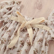Short Sleeve Neutral Floral Body Suit BABY VIBES & CO.