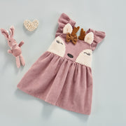 Plum & Bow Deery Winter Corduroy Dress 3M-3Y BABY VIBES & CO.
