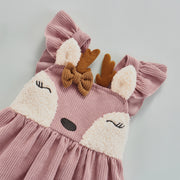 Plum & Bow Deery Winter Corduroy Dress 3M-3Y BABY VIBES & CO.