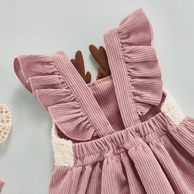 Plum & Bow Deery Winter Corduroy Dress 3M-3Y BABY VIBES & CO.
