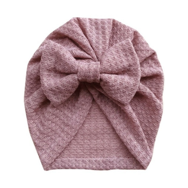 Bow Knitted Waffe Turban - BABY VIBES & CO.