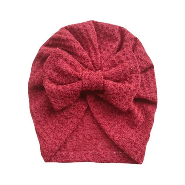 Bow Knitted Waffe Turban - BABY VIBES & CO.