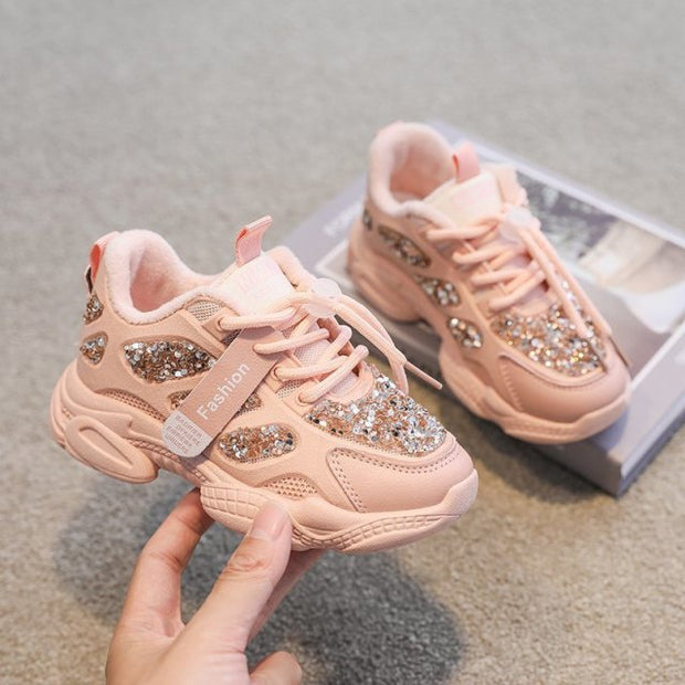 Chunky Glitter & Rhinestone Sneakers BABY VIBES & CO.