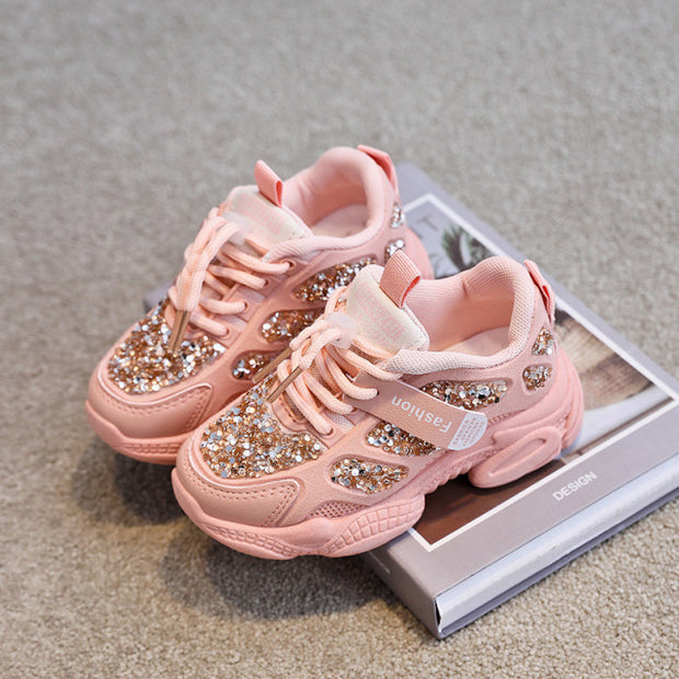 Chunky Glitter & Rhinestone Sneakers BABY VIBES & CO.