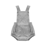 Ribbed Solid Sleeveless Suspender Style Romper Overalls BABY VIBES & CO.