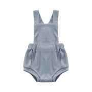 Ribbed Solid Sleeveless Suspender Style Romper Overalls BABY VIBES & CO.